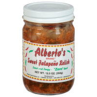 Alberto's Sweet Jalapeno Relish, Sweet & Tangy - 12.5 Ounce 