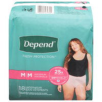 Depend Underwear, Maximum, Medium - 18 Each 