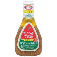 Ken's Steak House Lite Northern Italian with Basil & Romano Dressing & Marinade - 16 Fluid Ounce