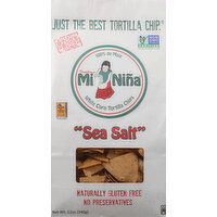 Mi Nina Tortilla Chips, White Corn, Sea Salt - 12 Ounce 