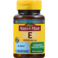 Nature Made Vitamin E, 180 mg, Softgels - 100 Each 