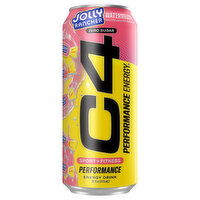 C4 Energy Drink, Watermelon, Zero Sugar, Jolly Rancher - 16 Fluid ounce 