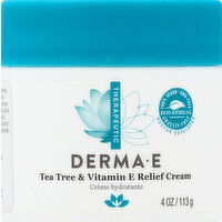 Derma E Relief Cream, Tea Tree & Vitamin E - 4 Ounce 