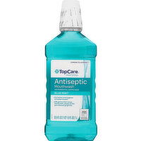 TopCare Mouthwash, Antiseptic, Blue Mint - 33.8 Fluid ounce 