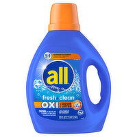 All Detergent, Oxi Plus Odor Lifter, Fresh Clean, 5 in 1 - 88 Fluid ounce 