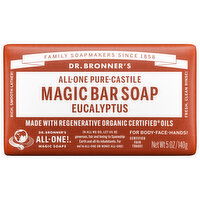 Dr. Bronner's Magic Bar Soap, Pure-Castile, All-One, Eucalyptus - 5 Ounce 