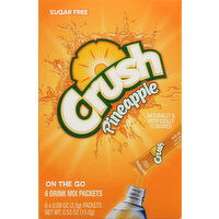 Crush Drink Mix Packets, Sugar Free, Pineapple, On The Go