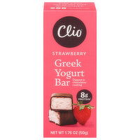 Clio Yogurt Bar, Greek, Strawberry - 1.76 Ounce 