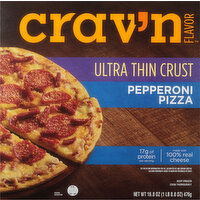 Crav'n Flavor Pizza, Pepperoni, Ultra Thin Crust - 16.8 Ounce 