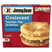 Jimmy Dean Sandwiches, Sausage, Egg & Cheese, Croissant