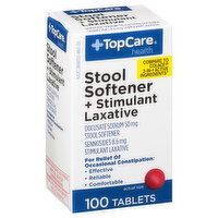 TopCare Stool Softener + Stimulant Laxative, Tablets