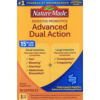 Nature Made Digestive Probiotics, Advanced Dual Action, Capsules