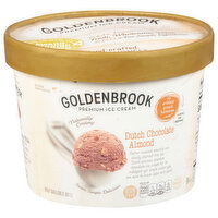 Goldenbrook Ice Cream, Premium, Dutch Chocolate Almond - 0.5 Gallon 