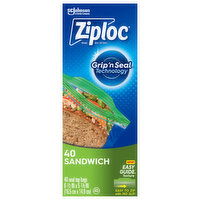 Ziploc Seal Top Bags, Sandwich - 40 Each 