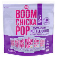 Angie's Boomchickapop Kettle Corn, Sweet & Salty, 6 Snack Bags - 6 Each 