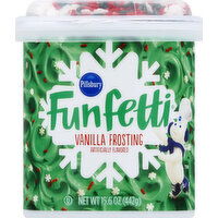 Funfetti Frosting, Green Vanilla - 15.6 Ounce 