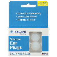 TopCare Ear Plugs, Silicone - 1 Each 