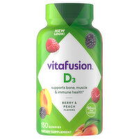 Vitafusion Vitamin D3, Gummies, Berry & Peach Flavors - 150 Each 