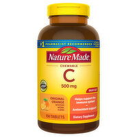 Nature Made Vitamin C, 500 mg, Chewable Tablets, Original Orange, Value Size - 150 Each 