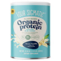 Four Sigmatic Protein, Organic, Plant-Based, Sweet Vanilla