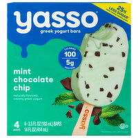 Yasso Yogurt Bars, Mint Chocolate Chip, Greek - 4 Each 