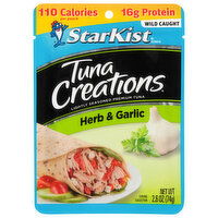 StarKist Tuna, Premium, Herb & Garlic, Wild Caught - 2.6 Ounce 