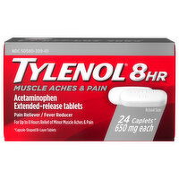 Tylenol Muscle Aches & Pain, 650 mg, 8 HR, Caplets