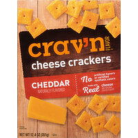 Crav'n Flavor Cheese Crackers, Cheddar - 12.4 Ounce 