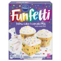 Funfetti Yellow Cake & Cupcake Mix, with Candy Bits - 15.25 Ounce 