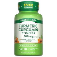 Nature's Truth Turmeric Curcumin Complex, 500 mg, Quick Release Capsules - 120 Each 