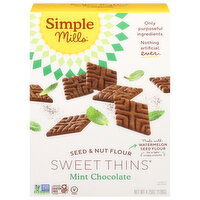 Simple Mills Sweet Thins, Seed & Nut Flour, Mint Chocolate - 4.25 Ounce 