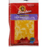 Borden Cheese, Slices, Colby & Monterey Jack - 10 Each 