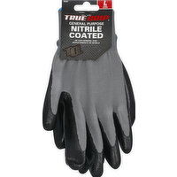 True Grip Gloves, General Purpose, Nitrile Coated, Large - 1 Each 