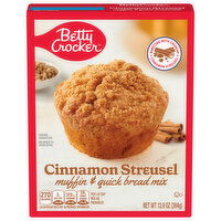 Betty Crocker Muffin & Quick Bread Mix, Cinnamon Streusel - 13.9 Ounce 