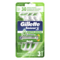 Gillette Razors, Disposable, Sensitive