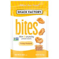 Snack Factory Baked Pretzel Snacks, Honey Mustard, Thin & Crunchy, Bites - 9 Ounce 