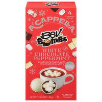 A'Cappella Chocolate Bomb, White Chocolate Peppermint - 4 Each 