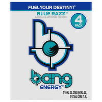 Bang Energy Drink, Blue Razz - 4 Each 