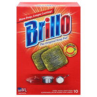 Brillo Soap Pads, Steel Wool, Lemon