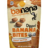 barnana Banana Bites, Organic, Peanut Butter, Dipped, Chewy - 3.5 Ounce 