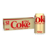 Diet Coke  Caffeine Free Soda Soft Drink - 12 Each 