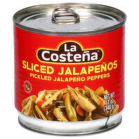 La Costena Jalapeno Peppers, Pickled, Sliced - 12 Ounce 