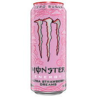 Monster Energy Drink, Zero Sugar, Ultra Strawberry Dreams - 16 Fluid ounce 