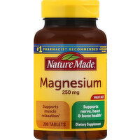 Nature Made Magnesium, 250 mg, Tablets, Value Size