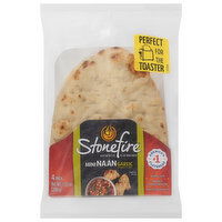 Stonefire Naan, Mini, Garlic, 4 Pack - 4 Each 