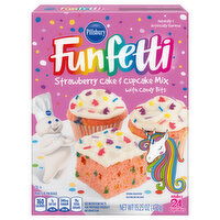 Funfetti Cake & Cupcake Mix, with Candy Bits, Strawberry - 15.25 Ounce 