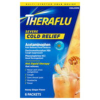 Theraflu Cold Relief, Severe, Honey Ginger Flavor - 6 Each 