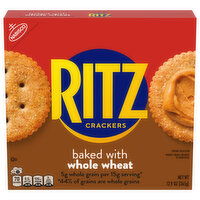 RITZ Whole Wheat Crackers, Snacks for Kids and Adults, Lunch Snacks - 12.9 Ounce 