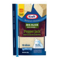 Kraft Cheese, Pepper Jack, Medium, Big Slice - 10 Each 