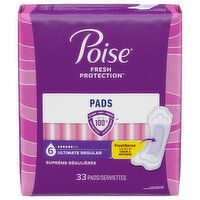 Poise Pads, Ultimate, Regular - 33 Each 